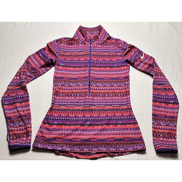 Nike Pro Dri-Fit Running 1/2 Zip Pullover Women’s Size Small Run Thumbholes Gym - Picture 1 of 11